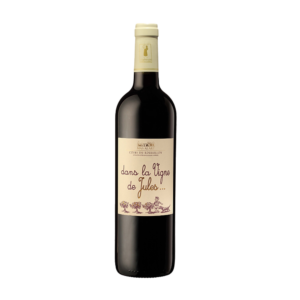 Bouteille de Dans la Vigne de Jules, vin rouge des Côtes du Roussillon, un assemblage équilibré de Syrah et Mourvèdre.